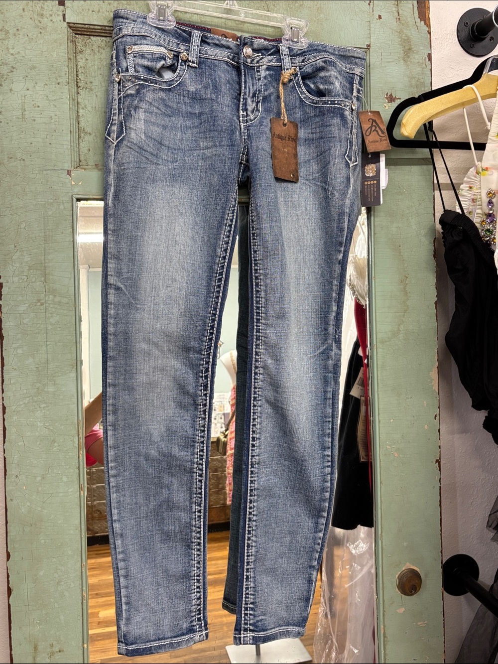 Antique Rivet Women's Blue Skinny Jeans 30